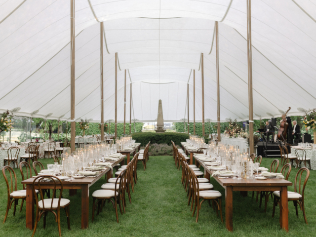 airy sailcloth wedding tent rental