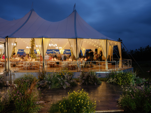 luxury sailcloth wedding tent