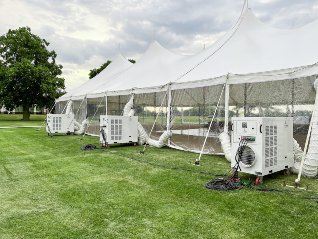 Air Conditioning Units on tent exterior