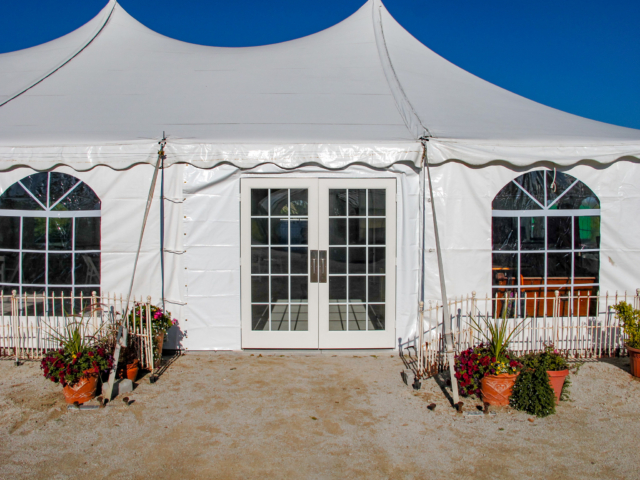 White French Doors on Century Tent