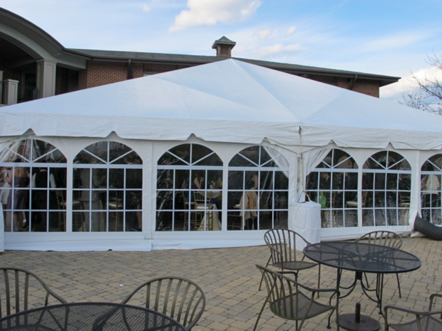 Cathedral walls on navi-trac tent