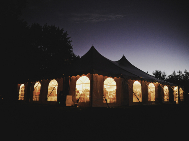 Cathedral walls on century tent