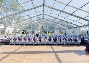 60x100 clearspan clear top tent rental