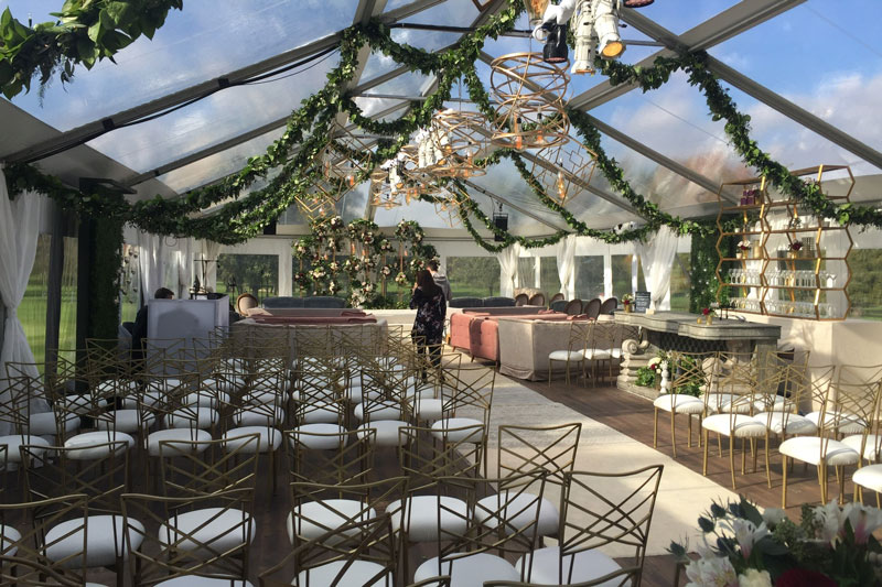 clear top wedding ceremony tent rental