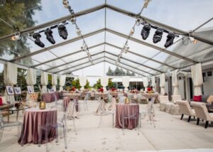 clear top wedding structure
