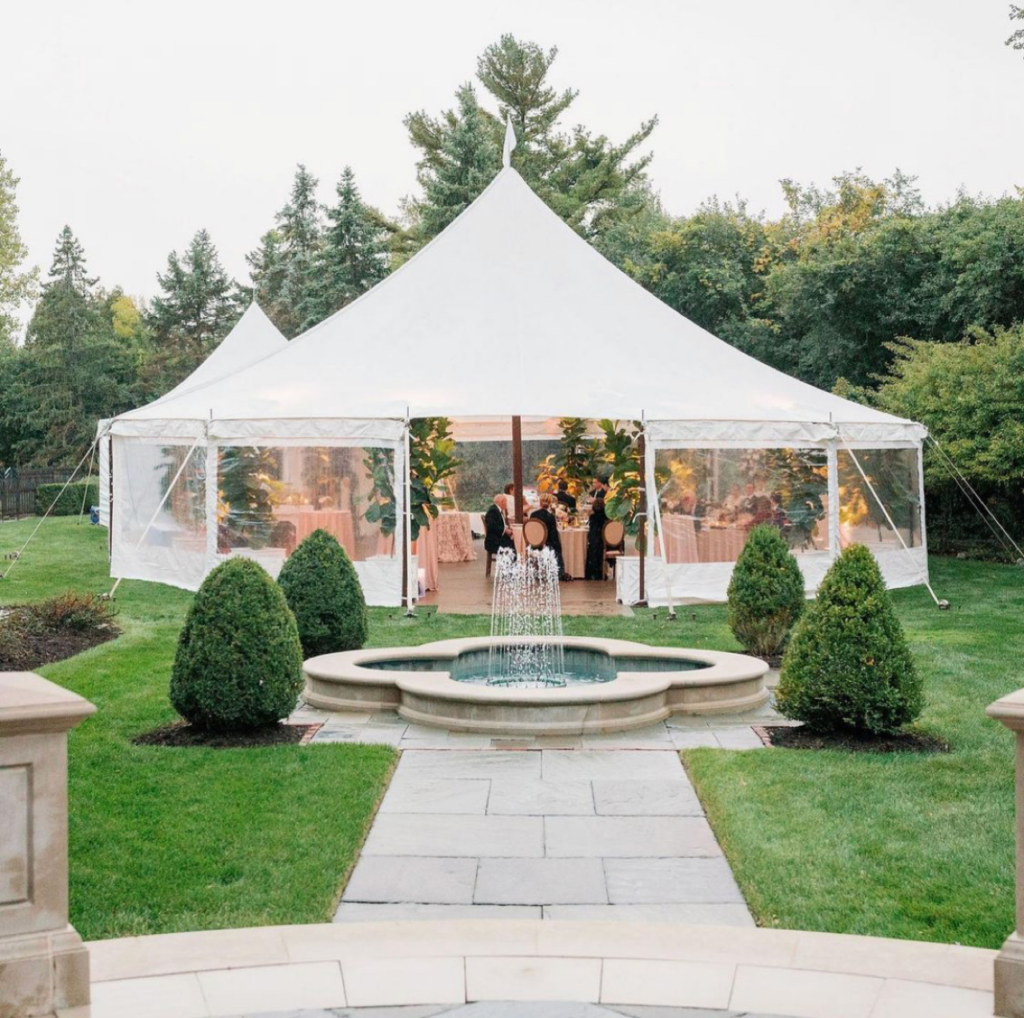 small sailcloth wedding tent