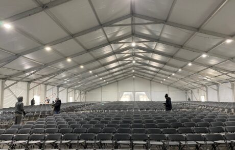 Industiral meeting tent structure rental