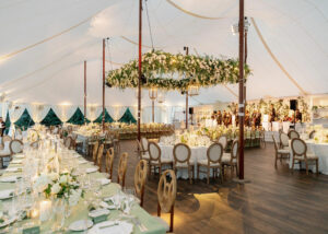 Country club sailcloth tent wedding