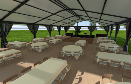 15M x 25M Arcum Tent Interior Render