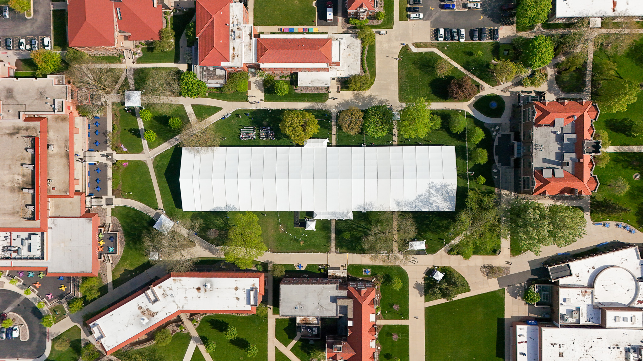 University graduation tent